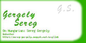 gergely sereg business card